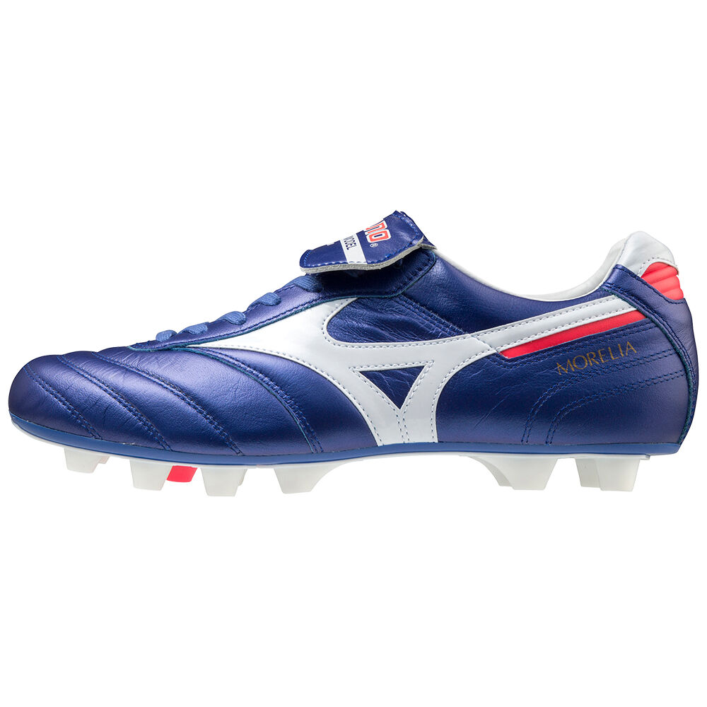 Mizuno Morelia II Japan Férfi Focicipő Kék/Fehér OVT974612